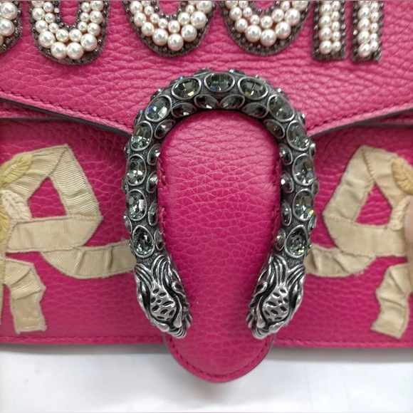 Auth Gucci GUCCIFY Embellished Dionysus Leather Shoulder Bag - Picture 8 of 13